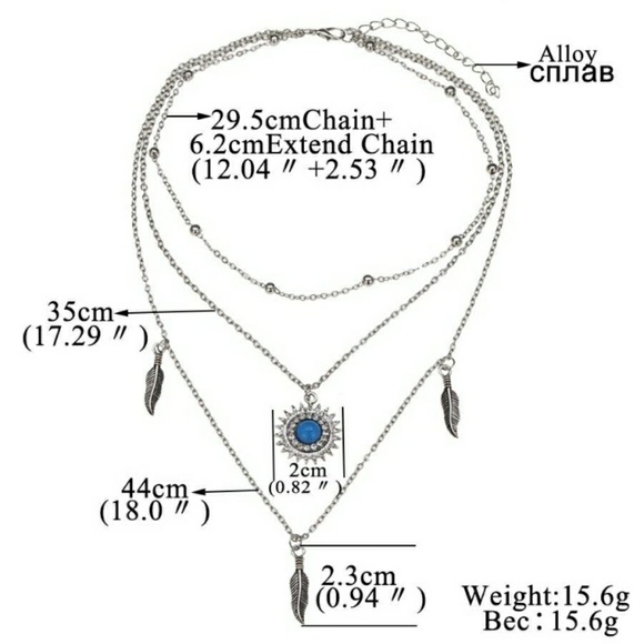 Turquoise Boho Style Necklace - Picture 2 of 3